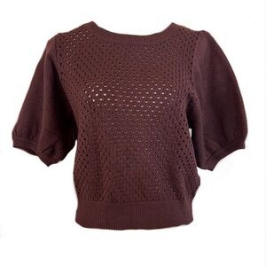 Revolve Stitches + Stripes Billie Crewneck Sweater Color Raisin Size X-Large NWT